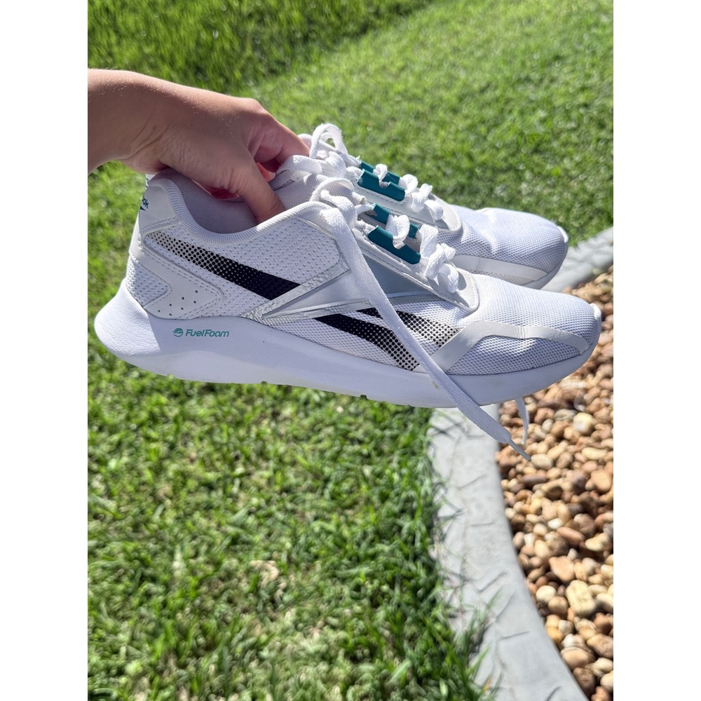 Reebok Energylux 2.0 Womens Running Shoes White Black Teal FV5110 Size 9